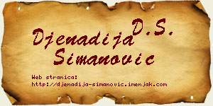 Đenadija Simanović vizit kartica